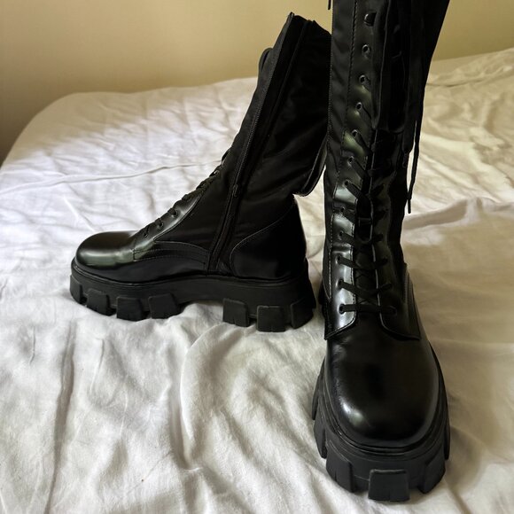 Marc Fisher Hi Fashion Combat Boots - Picture 2 of 10